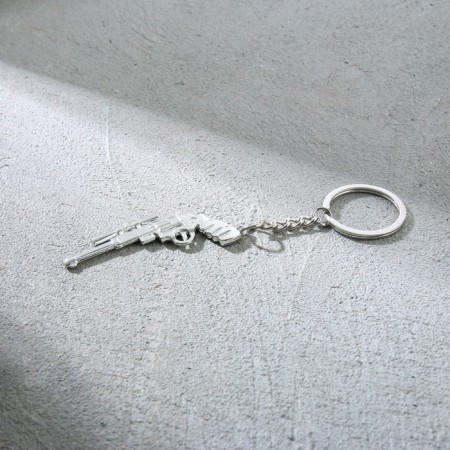 Metal keychain "character and will", 11.5 x 3 cm-2