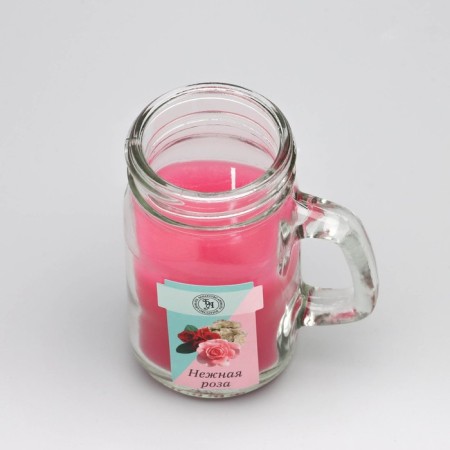 Aromatic candle in the Bank "Tender Rose", 7.2 x 8.5 cm, 190 g-3