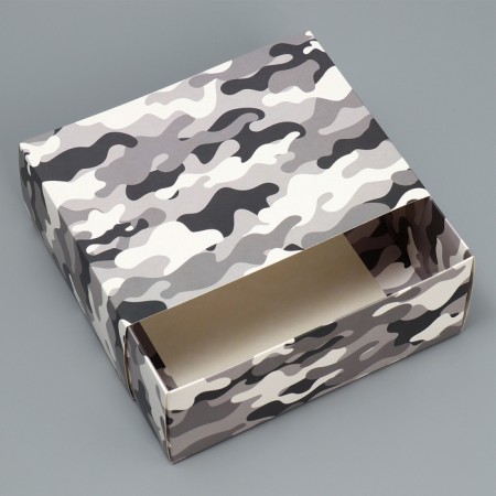 Gift folding box, packaging, "khaki", 20 x 15 x 8 cm-4