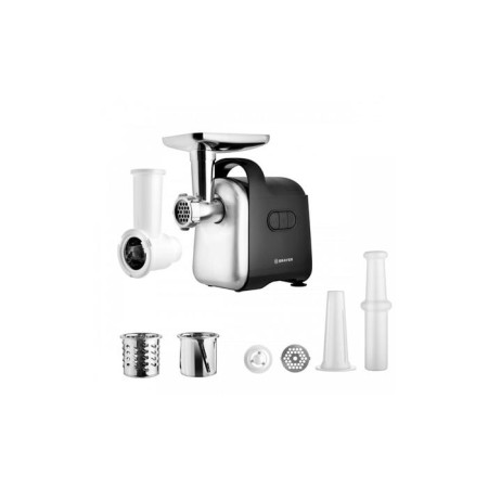 Brayer BR1602, 2000 W meat grinder, 2 kg/min, reverse, 6 nozzles, gray-black-1