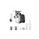 Brayer BR1602, 2000 W meat grinder, 2 kg/min, reverse, 6 nozzles, gray-black