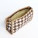 Lightning cosmetic bag, white/brown color