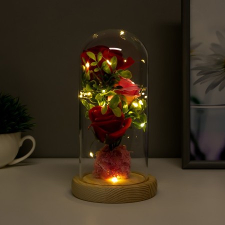 Night Call "Three Roses" LED from batteries 3haaa 11x11x21.5 cm Risalux-2