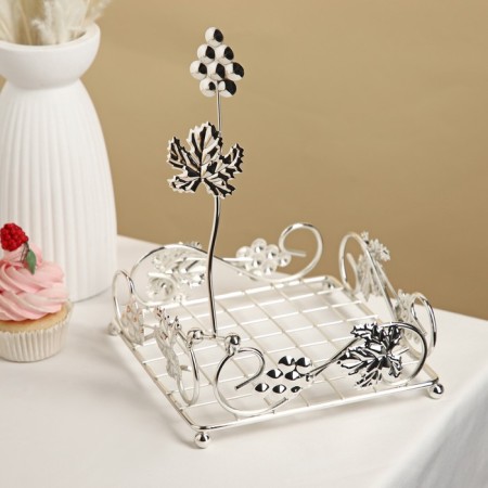 Salvet stand decorative "Grapes", 19 × 7 cm, silver color-2