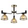 Suspended chandelier Ambrella Light, Traditional, TR9098, 3HE27, Black Color, Gold