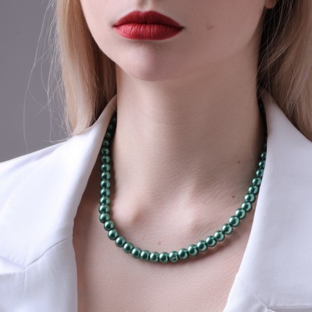 Beads "Classic" mood, ball No. 8, color bright green, l = 40 cm-3