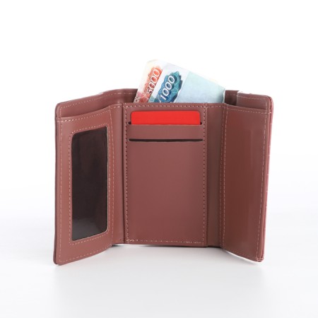 Women's wallet on a magnet, powder color-5
