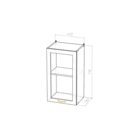 Cabinet of hinged kira 400x300x720 with screw wenge/quadro shimo dark-1