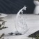 Luna Climber Metal for one candle, 7.1x10.8x14.7 cm, chrome