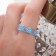 Ring "Transparent" cornflower, blue color, 17 size