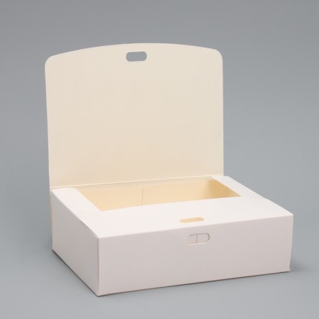Gift box “Happy New Year!, Embossing, white”, 16.5 x 12.5 x 5 cm, new year-2