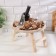 Table - a tray with a menage and folding legs "I kiss better than I cook" d = 30x2 cm,