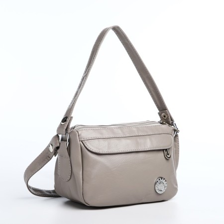 Bag Cross-Bodi with a zipper, gray color-2