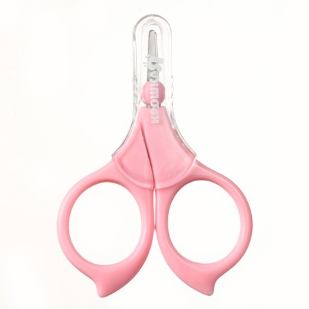 Baby scissors are safe, manicure, with a cover, from 0 months, pink color-5