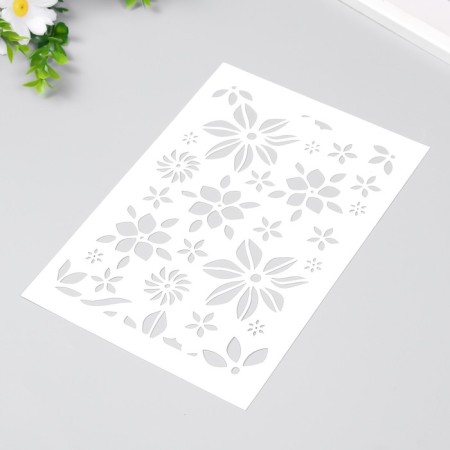 Stencil "flowers" 24x16 cm-1