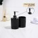 A set of accessories for the bathroom "Lina", 2 items (soap dispenser, glass), black color