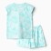 Homemade female set (T -shirt/shorts), turquoise marble color, size 48