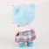 Soft toy "Doll" with strawberries, 25 cm, blue color