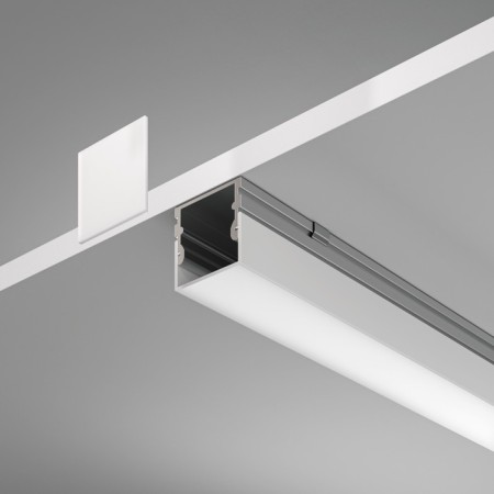 Aluminum profile LED Strip Alm007S-2M, 200x2.1x2.1 cm, silver color-1