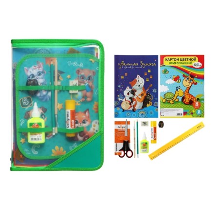 Labor folder A4, 325 x 230 x 25 mm, lightning around, folding bar, plastic, PTR-1 "animals", with a full of 10 items