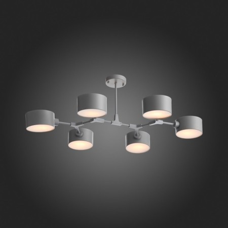 Ceiling EVOLUCE lamp. Sle183702-06. Gemento. 6x60 W, E14, 73x95.5x32 cm, gray color-2