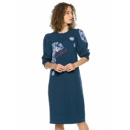 Female dress, size s, dark blue color-1