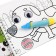 Water coloring with the eyes "draw water. Farm fun ", Blue Tractor