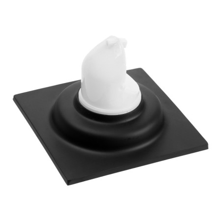 Zein gap, 100x100 mm, vertical, with a grid for hair retention, stainless steel, black-4