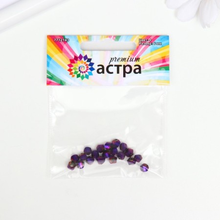 Glass beads, 6 mm, 20 pcs. violet-2