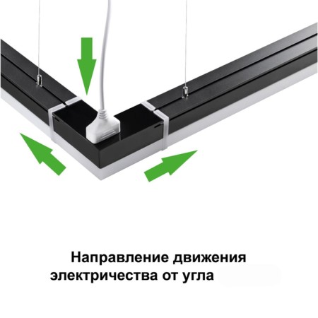 L-shaped lamp with two network inputs Novotech. BITS, 8W, LED, 58x117x117 mm, black color-1