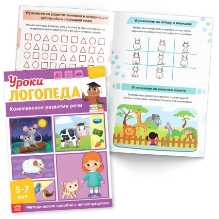 Set for the development of speech "Logoped Lessons", 10 books on 24 pp., 5-7 years old-4