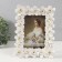 Photo frame Polystone 10x15 cm "Narcissus" white 17x22 cm