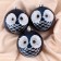Set of balls plastic D-8 cm, 3 pcs "Sweet owl" Blue