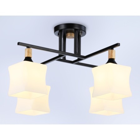 Suspended chandelier Ambrella Light, Modern, TR9497, 4HE27, Black Color-1