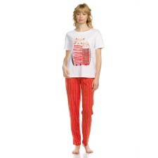 A set of T -shirt and trousers female, size XXS, white color