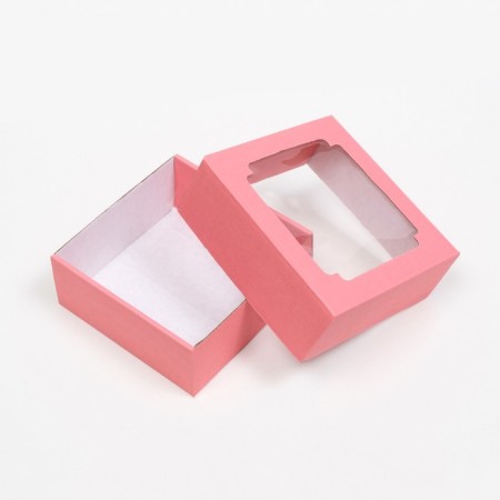 Box the team, cover is, with a window, red, 14.5 x 14.5 x 6 cm-2