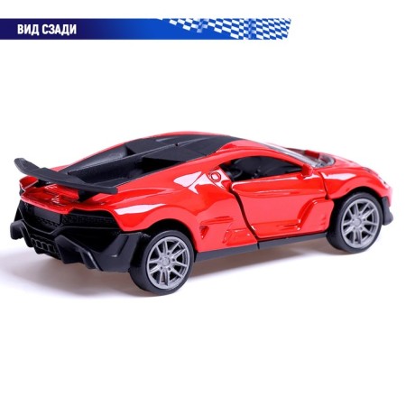 Autograd Metal Metal "coupe", 1:36, inertia, doors open, red color-4