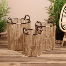 Set of wicker baskets, 3 pcs, 45x40x34 cm