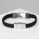 Bracelet Unisex "Style" rectangle with a pigtail, black color with silver, 22 cm