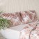 Palms pillowcase set, size 50x70 cm, terracotta color, 2 pcs