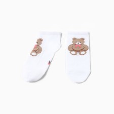 Women's socks, white color, rr 25-27