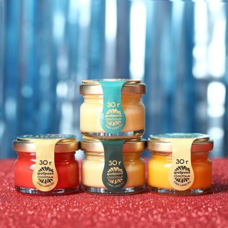 Gift set: Cream - honey "Winter -time of miracles", 4 pcs. x 30 g.-3