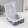 Casket for needlework "Field flowers on blue" 20x20x11 cm