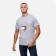 T -shirt male, gray color/print mix, size 44 (s)