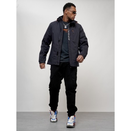 Sports male jacket, size 56, dark blue color-7