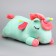 Soft toy "Unicorn" with a blanket, 50 cm, green color