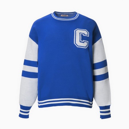 Female jumper, bright blue, size One size (42-44)