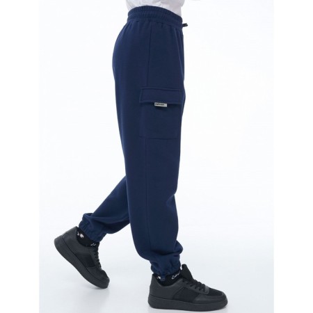 Pants for boys, height 122 cm, dark blue color-1