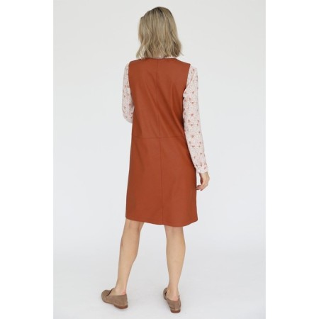 Eco -leather sundress, size 42-5