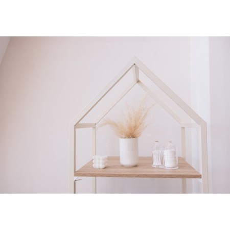 Vase for Flowers LADOOM "Vedera", 2.8 l, 18 × 16.5 × 14 cm, white color-7